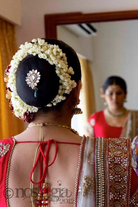 Traditional Bun-Wedding hairstyles for Indian brides