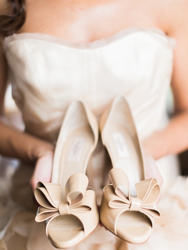 wedding shoes in toasted almonds