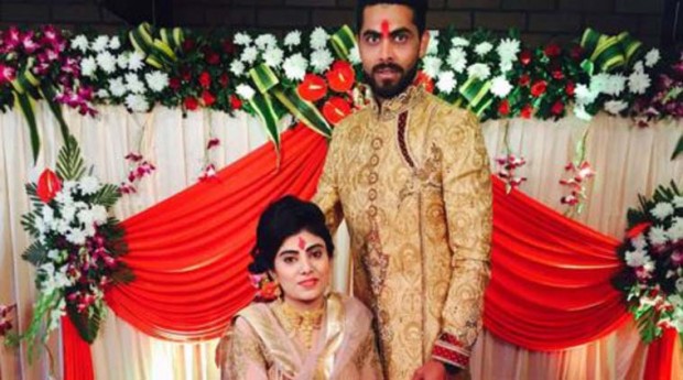 Ravindra Jadeja and Reeva ring ceremony engagement pics
