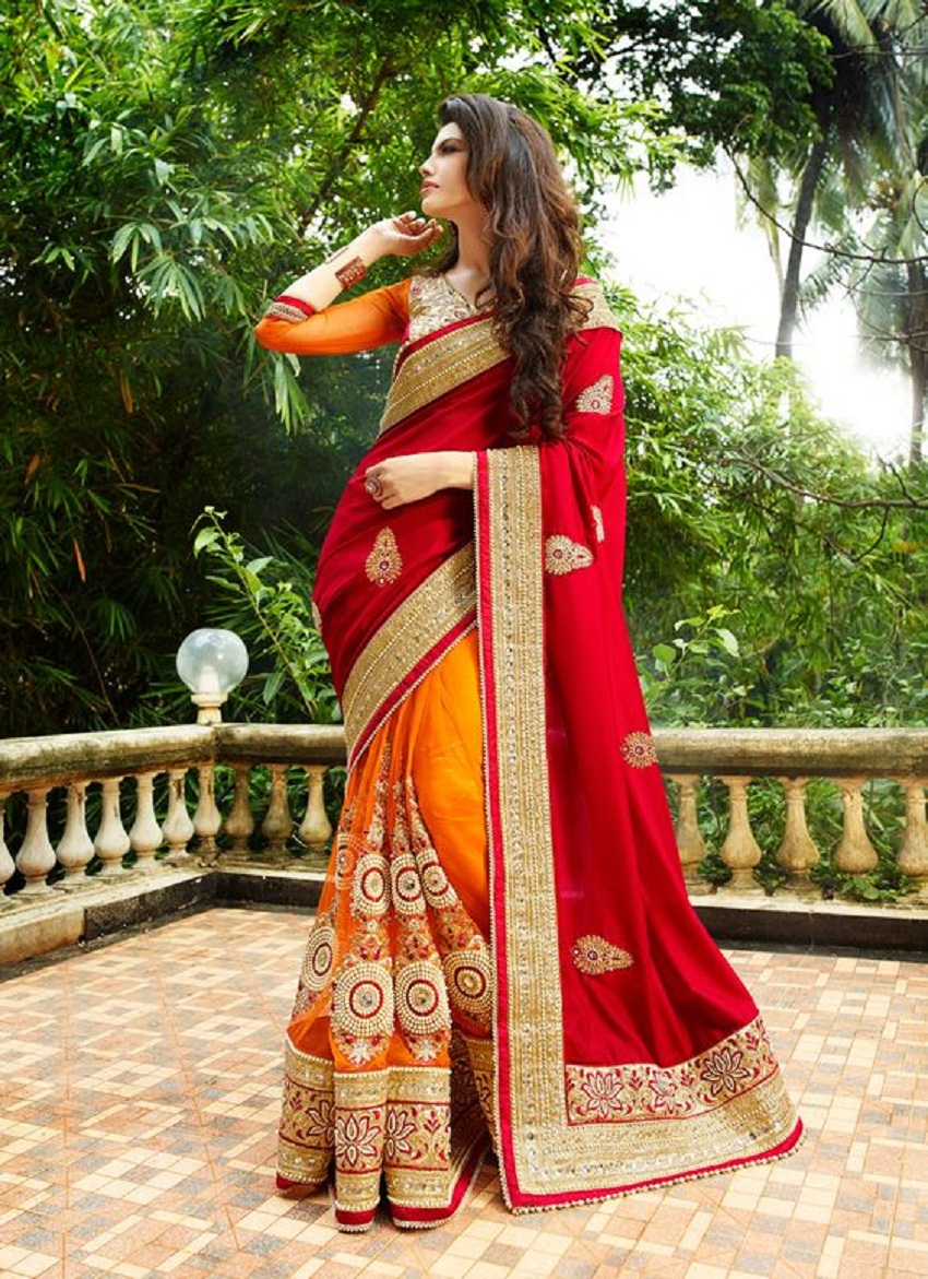 modern bridal sari