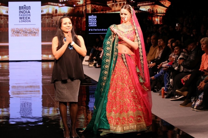 pink and green lehenga Braun India Fashion Week 2016 