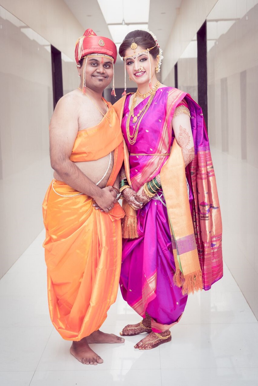 Marathi couple Marathi wedding photography by Crimson wedding photography Pune