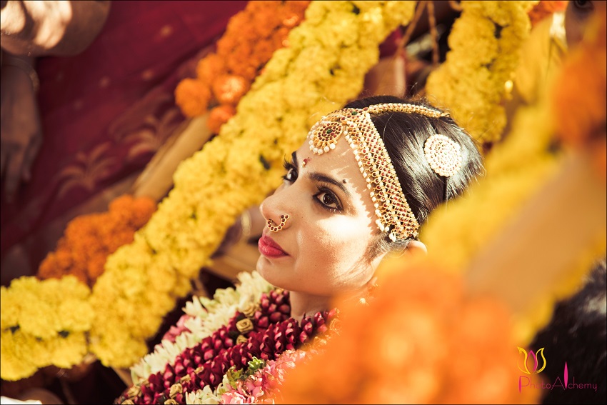 beautiful bride-real fusion wedding Tamil Marwari wedding Photoalchemy