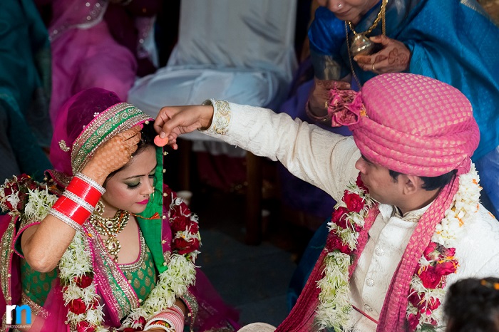 Sindoor-Indian real wedding
