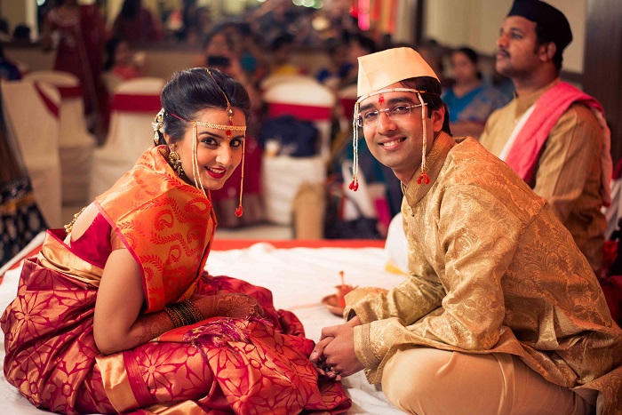 Indian Maharashtrian style wedding photo