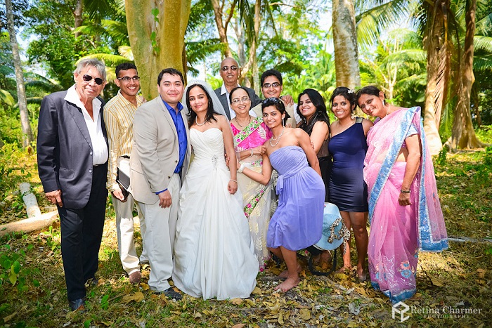 Intimate beach wedding with 11 guests