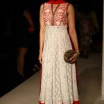 white and red anarkali suits