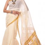 Sleevless blouse Kerala saree
