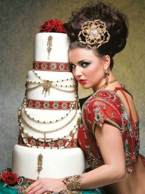 themed Indian wedding cake