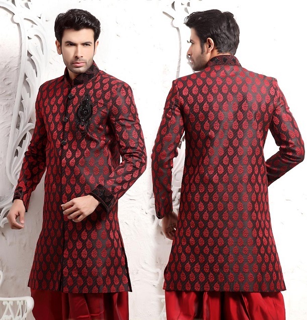 Indian grooms wear in Marsala-Pantone colour of year 2015