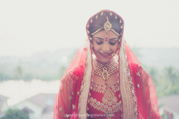 Beautiful Indian bride at Bollywood themed destination Goa wedding