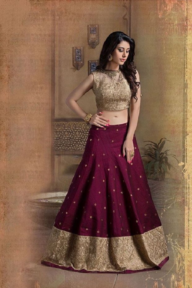 Red Embroidered Lehenga Set Red