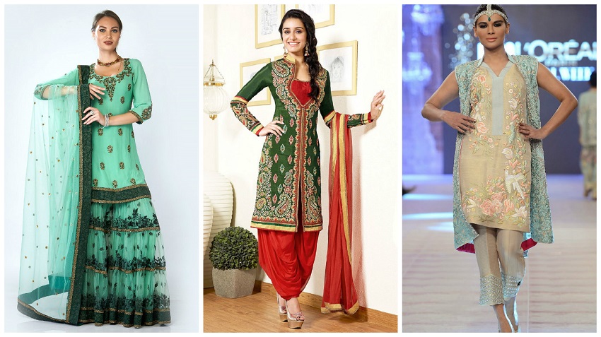 different types of bottom wear for Indian bridal outfits