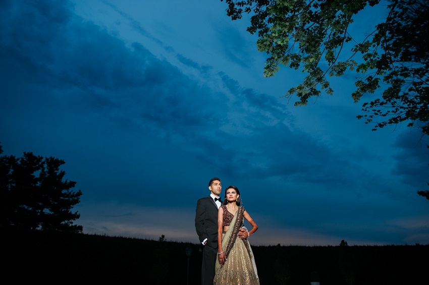 sunset photography elegant real Indian wedding at Addison Park