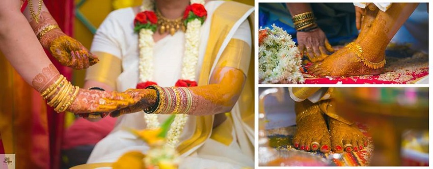 haldi ceremony-Indian wedding rituals-image by best wedding photographers in Chennai 84mm Studio