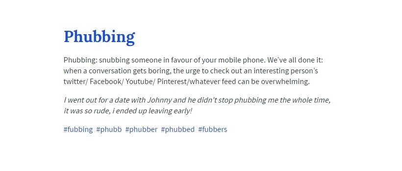 phubbing