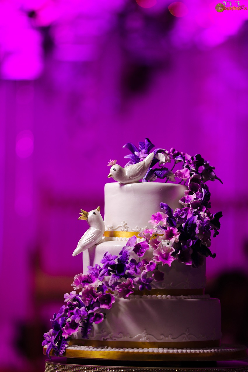 wedding cake with cake topper