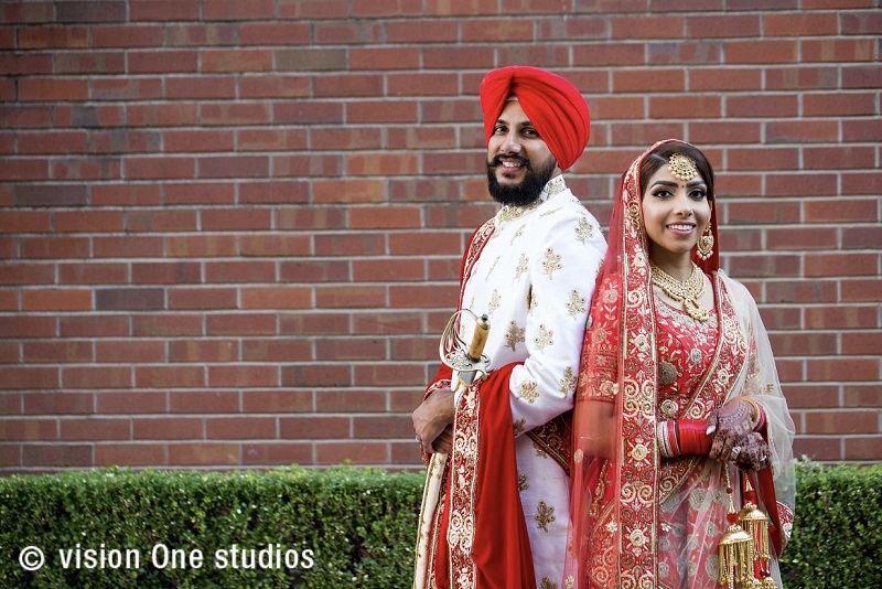 Sikh couple real wedding by vision one studios california