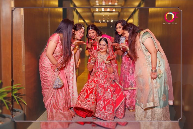 bride with her friends
